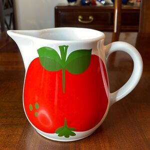 Vintage Porcelain Small Waechtersbach Pitcher With Apple Western Germany